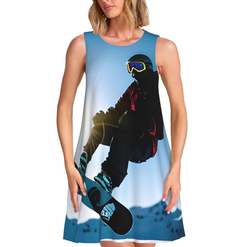 Robe de vacances sans manches à coupe fluide et confortable