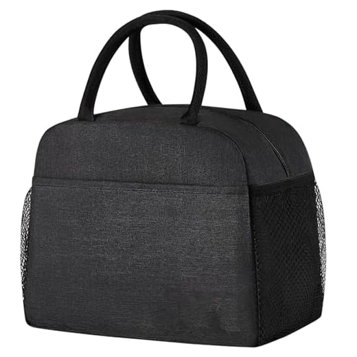 Lunch Tote Bag, Large Capacity for Work Travel Picnic,Black