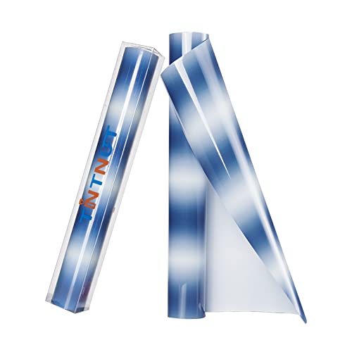 Tintnut Gradient HTV Vinyl Roll - 12 inch x 5 ft Blue White Heat...