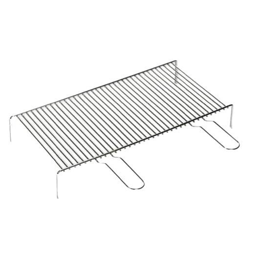 Marvin Graticola Griglia Accessori Rettangolare Camino Brace Barbecue da Campeggio Balcone Giardino Esterno Carbonella Singola con Piedini Manici Acciaio Cromato Alimenti Hamburger (70x35)
