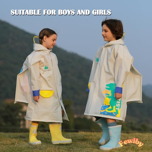 Kids Raincoats Rain Poncho Girls Boys Rain Jacket Waterproof Poncho Toddler Cartoon Rain Wear Reusable with Portable Bag S-4XL Size
