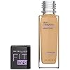 Maybelline Fit Me Dewy + Smooth Liquid Foundation Makeup, Natural Beige, 1 Count (Packaging May Vary)