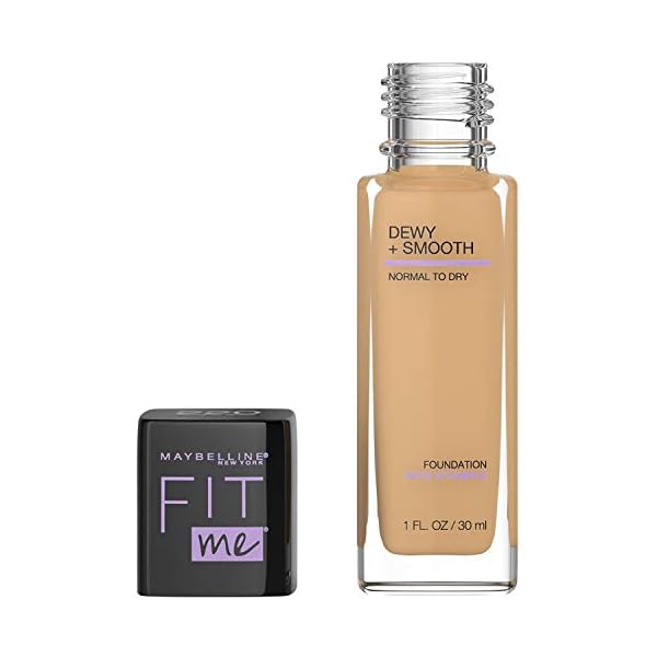 Maybelline Fit Me Dewy + Smooth Liquid Foundation Makeup, Natural Beige, 1 Count (Packaging May Vary)