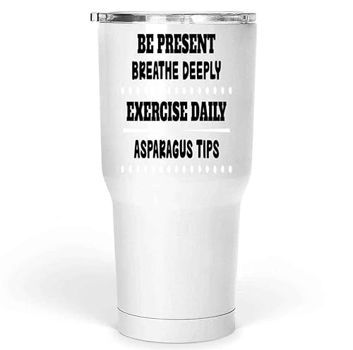 Inspiring Gift for Aspiring People - Asparagus Tips for Daily Motivation and Inspiration - Present for Sister on Christmas - 30 Oz White Stainless