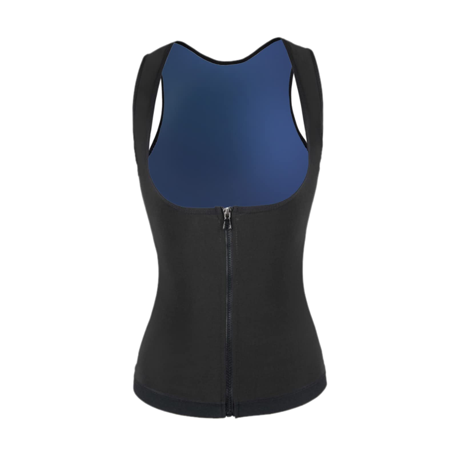 MERISHOPP® Women Sweat Sauna Waist Trainer Corset Cincher Slimmer Vest Blue_XXL XXXL |Shapewear for Women |top |Tummy Tucker Women Shapewear |Tank top |Shapewear |Tummy Tucker Women |Body Shaper-image-32