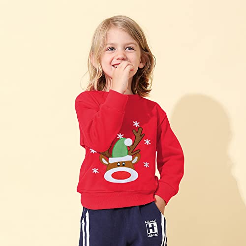 Ddsol Toddler Little Girl Christmas Sweatshirt Kid Ugly Santa Claus Reindeer Tree Shirt Xmas Long Sleeve Tee Top Clothes 2 Ddsol Toddler Little Girl Christmas Sweatshirt Kid Ugly Santa Claus Reindeer Tree Shirt Xmas Long Sleeve Tee Top Clothes - Image 3