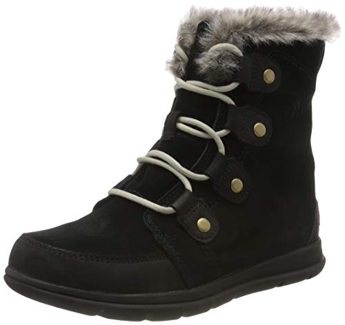 Sorel - Women's Explorer Joan Waterproof Insulated Winter Boot, Black, Dark Stone, 9