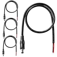 Package Includes: 4 PCS DC5525 Male Power Supply Repair Cable. Quality Material: Made of high-quality Plastic and copper material, good conductivity, psafe and durable, long service life. Easy to Connect: 50cm 18 AWG The end of the power cord has bee...