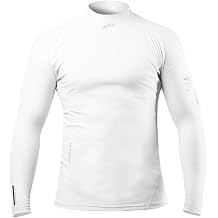 Zhik Mens Eco Long Sleeve Spandex Top - White - Easy Stretch Lightweight - Feel the Freedom in the Eco Flex Spandex -