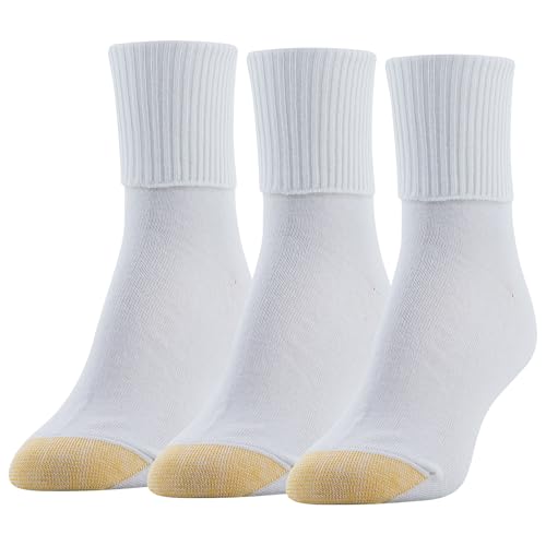 GOLDTOE Women's Ultra Soft Providence Turn Cuff Socks 3 Pack