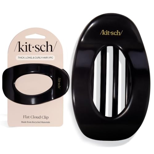 Kitsch Large Flat Claw Clip (Black, Single) — view 8