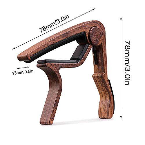 EURYTKS Accordeur de Guitare Capodastre en métal à Grain de Bois, pour Accessoires d’instruments de Musique de réglage… - Les Beatles, Paul McCartney, John Lennon, RIngo Starr, George Harrison EURYTKS Accordeur de Guitare Capodastre en métal à Grain de Bois, pour Accessoires d'instruments de Musique de réglage… – Image 3