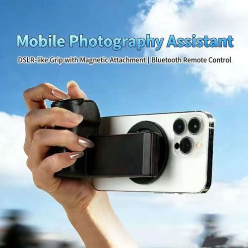 Image of Portable Handheld Stabilizer Grip - Magnetic Phone Holder Camera Handle for Vlogging, Video Recording, Live Streaming & Photography (Hand Held Stand K12)