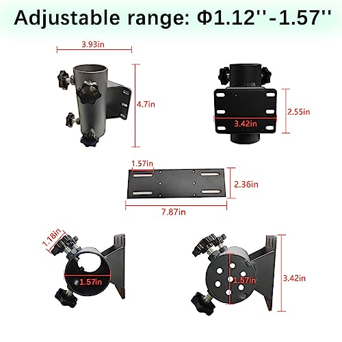Fairyrain Heavy Duty Patio Sun Umbrella Holder, Patio Umbrella Stand Umbrella Clamp Mount Bracket For Deck Railing Mount To Deck, Fences,Balcony Or Outdoor Courtyard #TOP2