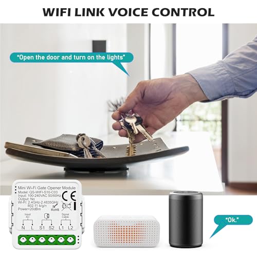 Module d'interrupteur connecté de garage WIFI Tuya pour commande à distance de portail - 4