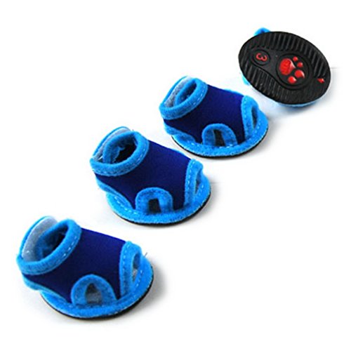 Pegasus SELMAI Dog Sandals for Small Dogs Soft Breathable Summer Shoes Boots for Hot Pavement Anti Slip Rubber Sole Adjustable Doggies Walking Running Outdoor Wearing