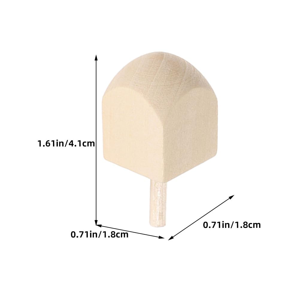 DOITOOL Pack of 20 Unpainted Wooden Dreidels for Crafts Traditional Hanukkah Toy Dreidel, DIY, for Painting and Decorating - Image 4