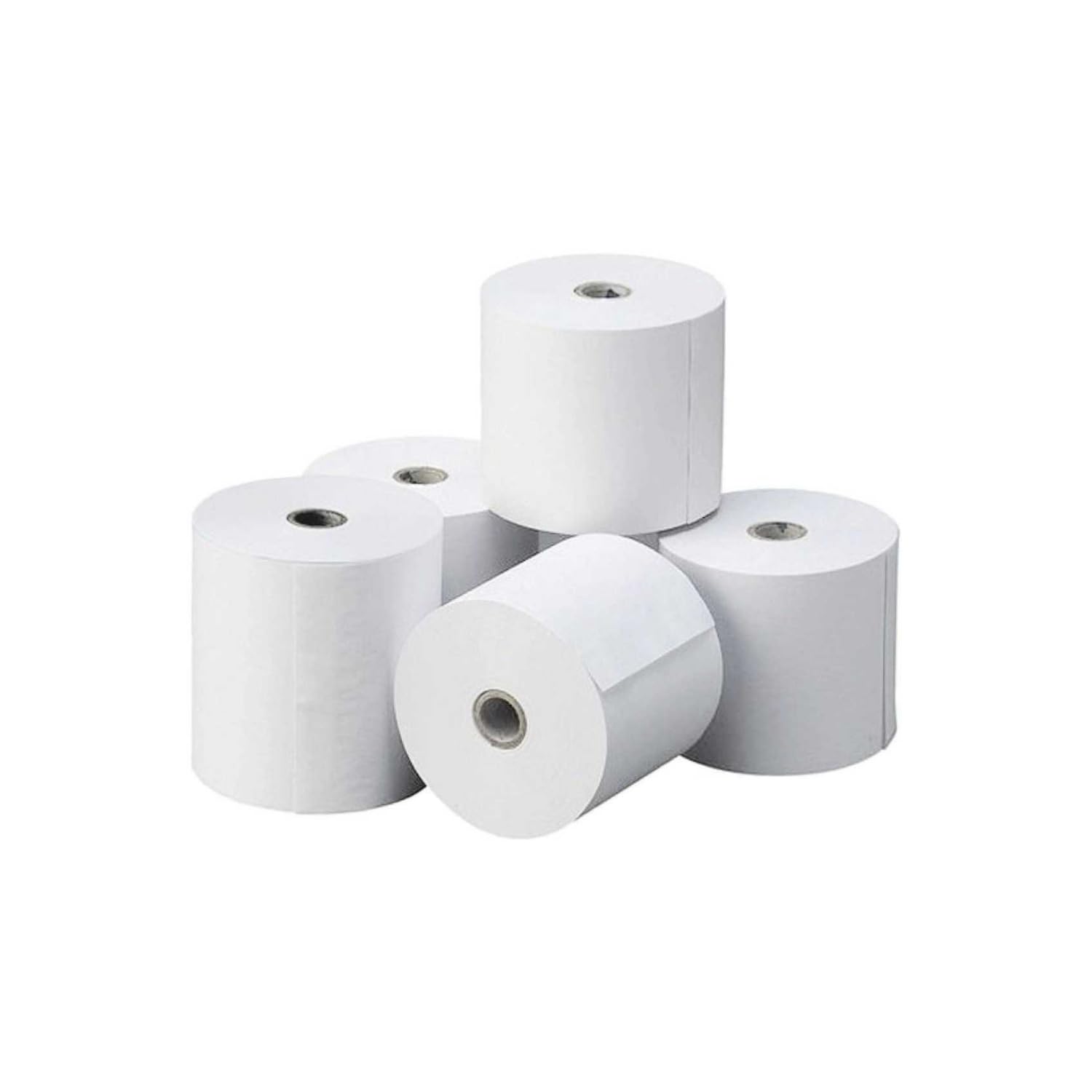 Rotoli Carta Termica 57 mm x 35 m, 55 g/m², Senza BPA, Confezione da 60, Compatibili con POS, Registratori di Cassa, Lettori Carte e Stampanti Termiche, Ricevute, Scontrini, Rotolini