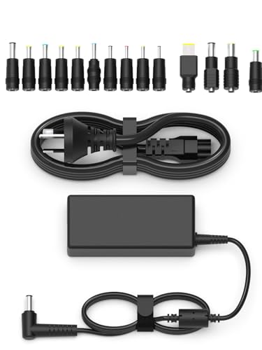 Universal 65W 45W Laptop Charger AC Adapter 18V-20V Compatible with Acer Asus Medion HP Dell Toshiba IBM Fujitsu Gateway Notebook Ultrabook Chromebook Monitor 3.25A Power Supply Cord with 14 DC Tips