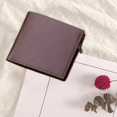 1 Pcs Men's Slim Wallet - Coin Pocket & Bank card pocket-brown