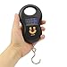JYSLI Leggero 50kg x 10g Mini Scala Digitale for Pesca di Viaggio dei Bagagli del Peso Stadera Hanging Hook Elettronica Bilancia da Cucina Strumento Peso Bilancia (Color : Black)