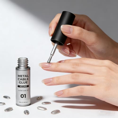 Esmalte para uñas con efecto espejo metálico color plata miniatura 2