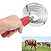 Pssopp Curry Comb 6 Ring Horse Shedding Comb Stainless Steel Spiral Curry Comb for Sheep Horses Cows Relieve Itching(5 Turns)