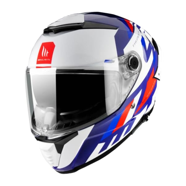Casco MT Integral Thunder 4 SV Ergo C7 Perla Azul Rojo Brillo XS