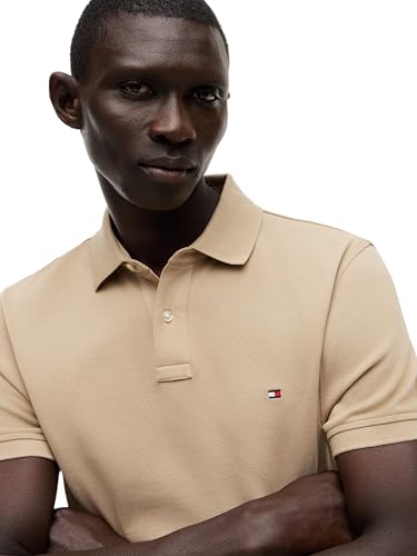 Tommy Hilfiger Herren Poloshirt Kurzarm 1985 Regular Fit, Beige (Batique Khaki), XS – Ansicht 3