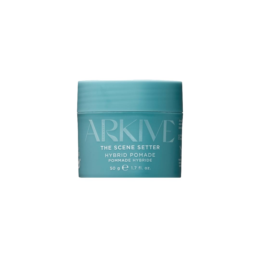 ARKIVE The Scene Setter Hybrid Pomade 50ml - Vegan Pomade for Men - Volumizing Hair Styling Products - Mens Hair Pomade for Texture - Natural Hair Pomade for Men - Strong Hold Hair Products