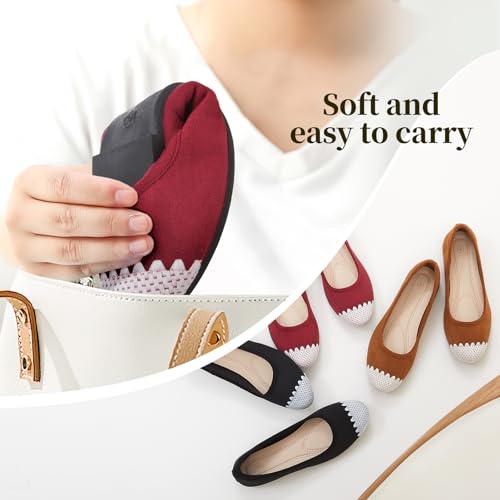 Image of Women's Ballet Flats Shoes Comfortable PU Leather Dress Slip on Shoes Teacher Business Casual