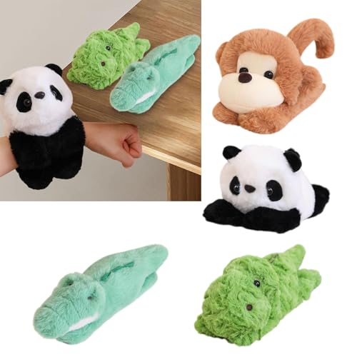 Image of ATORSE Adorable Stuffed Animal Hugger Slap Bracelets 9.84'' Soft Plush Toy for Kids Monkey|Baby | Toys for Baby | Plush Baby Toys