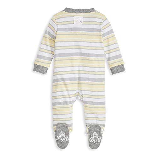 Image of Burt's Bees Baby unisex-baby Sleep & Play, Organic One-piece Romper-jumpsuit Pj, Zip Front Footed Pajama