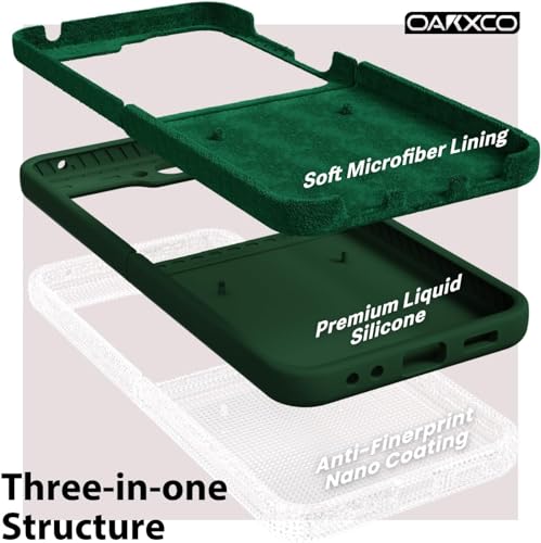 Image of MIDOS Back Cover Compatible with Samsung Z Flip 5 Silicone Case Full Protection Shock Proof Case for Samsung Galaxy Z Flip 5 (Dark Green)