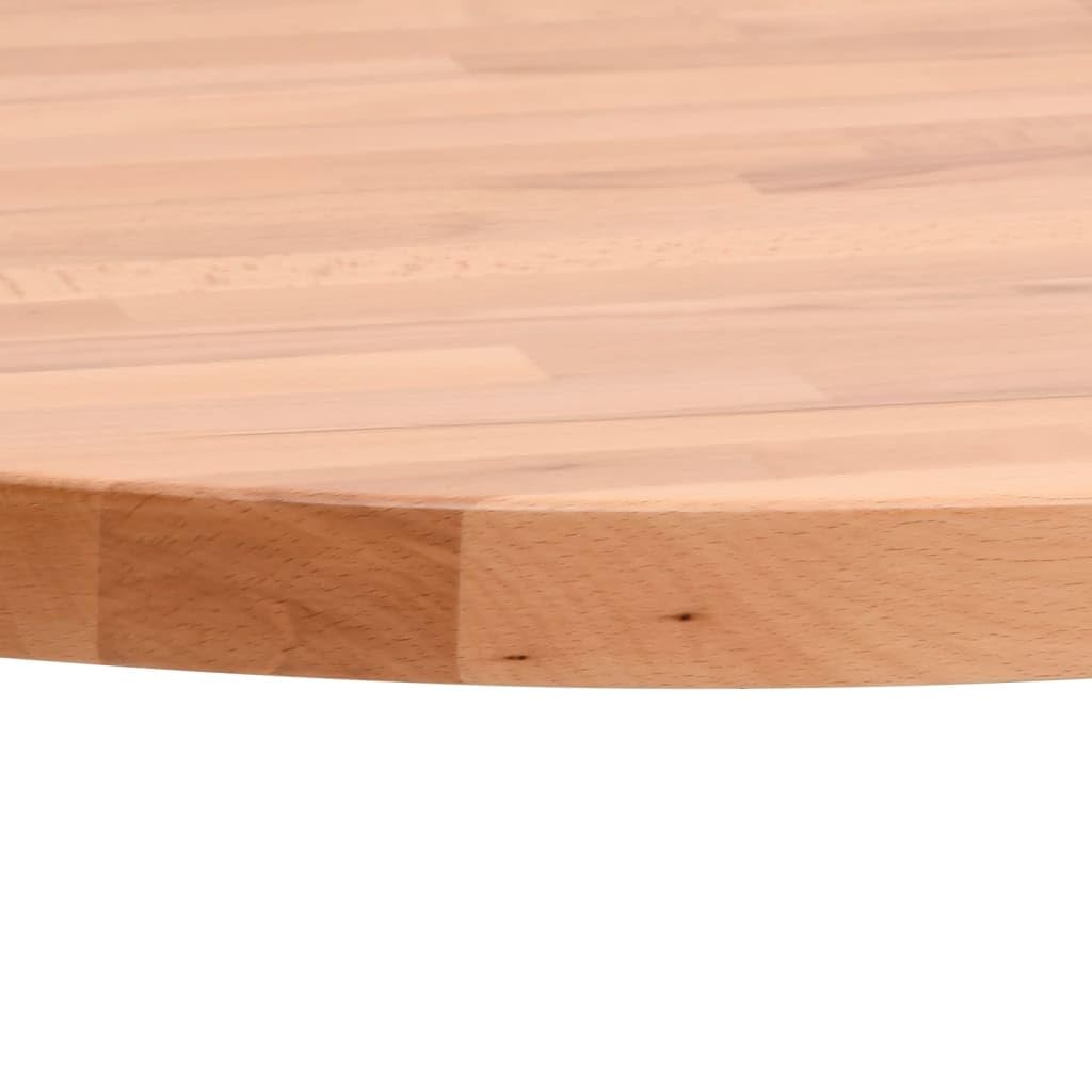 Piano da tavolo rotondo Ø 80 x 2,5 cm, in legno di faggio massiccio, laccato, versatile, per tavolini da caffè e progetti di mobili fai da te, durevole e facile da pulire