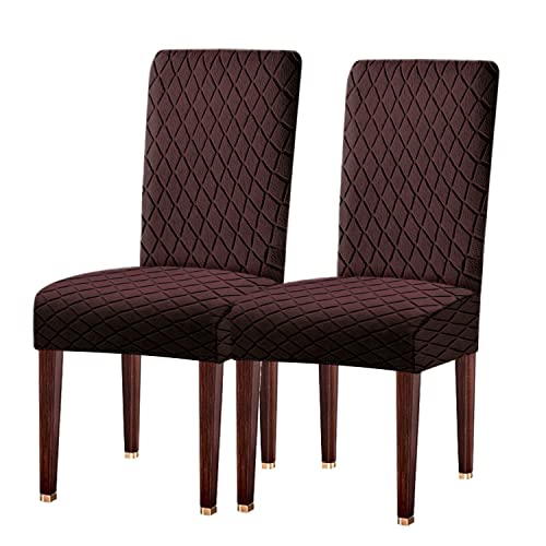 LANSHENG Chair Covers, Stretch Dining Chair Protector Slipcovers Jacquard