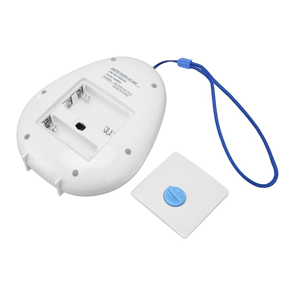 Radio FM Impermeabile Senza Fili per Bagno, Portatile AM FM con Altoparlante e Batteria