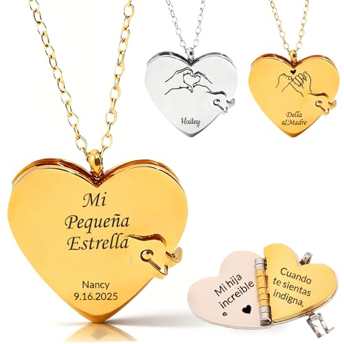 zyinoant Collar de Libro Personalizado para Hija My Little Star