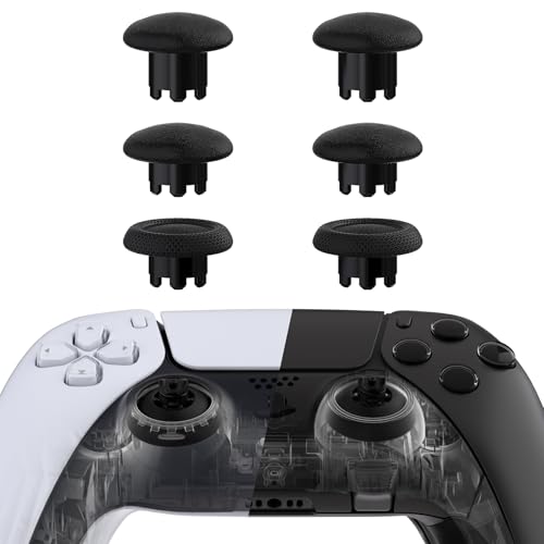 eXtremeRate Edge Joystick pour ps5 pour ps4 Manette, 6 Joysticks Interchangeables pour ps5 pour ps4, Noir