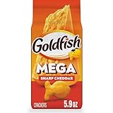 Goldfish Mega Bites Sharp Cheddar Cheese Crackers, 5.9 Oz Bag