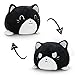 Peluche Chat,Beau Peluche Reversible Chat en Smoking,Peluche Kawaii Jouet pour Enfants,Doudou Chat avec Un Design Double Face,Chat en Peluche,Décorations Créatives et Cadeaux(Noir & Blanc)