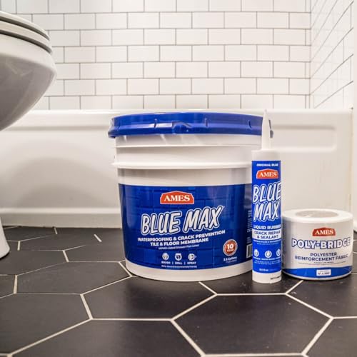Image of AMES Blue Max Caulk Crack Repair & Sealant, 10.1Oz, Blue | Thick elastomeric sealant for vents, seams, cracks, joints, and penetrations.