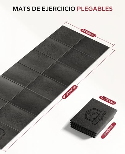 Esterilla de yoga plegable HAPBEAR de 140x60cm para proteger el suelo 3