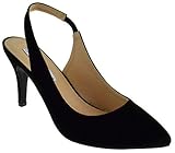 Coshare Women's Fashion Patent Embellished Front Low Heel Pumps