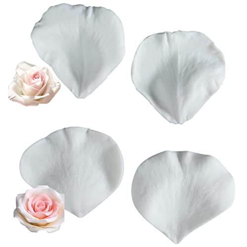 Rose Fleur 3D Silicone Moule à Fondant Mini Fleur Fait Main Moule Décoratif en Silicone de Réutilisable 2 Pièces pour décoration en pâte à sucre,...