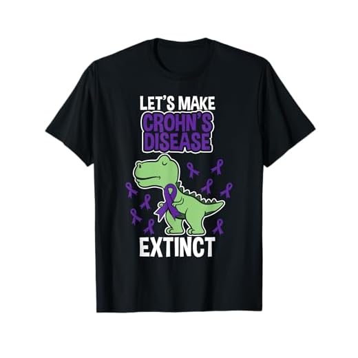 Crohn's Disease Extinct Dinosaur Inflammatory Bowel Purple T-Shirt