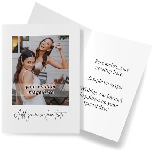 Dear Moments Studio Custom Text and Photo Card, Personalized Greeting Card for Birthday, Anniversary, Boyfriend/Girlfriend Love Card