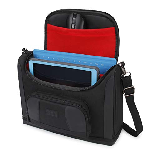 USA GEAR Compact Tablet Messenger Bag Compatible with Lenovo Smart Tab 10.1, Galaxy