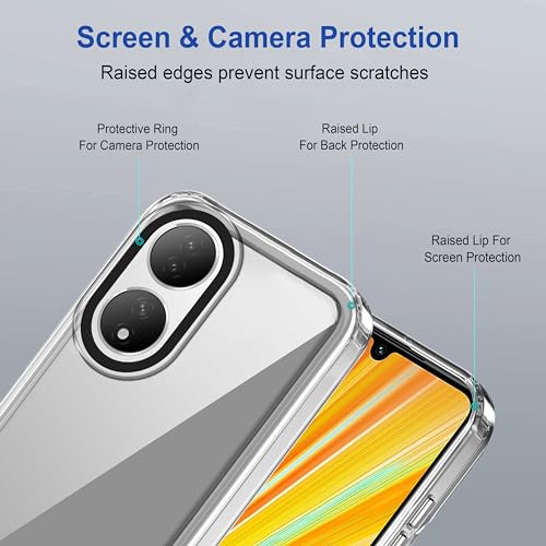 Image of Zapcase Back Case Cover for VIVO Y100 5G | Compatible for VIVO Y100 5G Back Cover | Case Cover with Camera Protection | (TPU + PC | Transparent)
