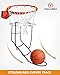 Heavy Duty Basketball Shot Trainer Rebounder, Upgraded Basketball Return Attachment with 360° Rotating Chute, Portable Ball Returns Training Aid Fits Standard 18